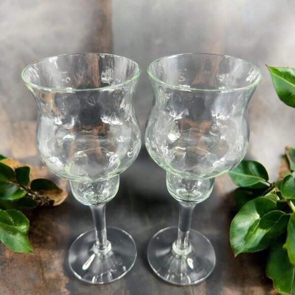 Vintage Venetian Clear Optic Tall Course Candle Holder Hurricane Votive Italy 2 - Picture 2 of 12